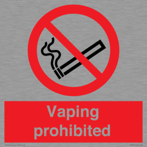 Vaping prohibited